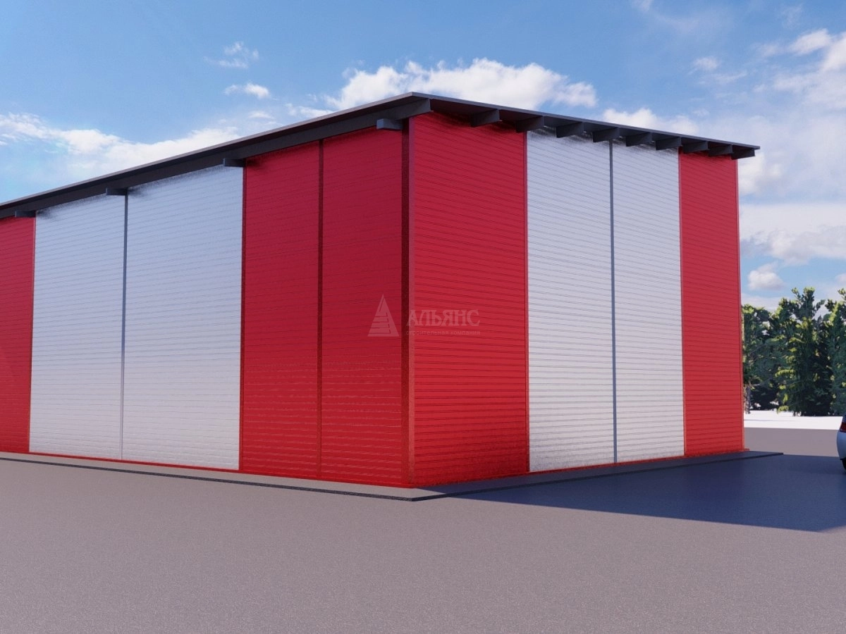 3D визуализация Холодный ангар-склад из сэндвич-панелей - фото 4