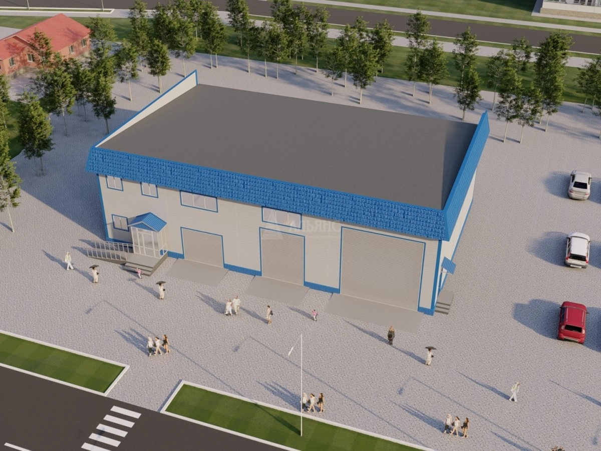 3D визуализация Грузовая СТО из сэндвич-панелей - фото 3