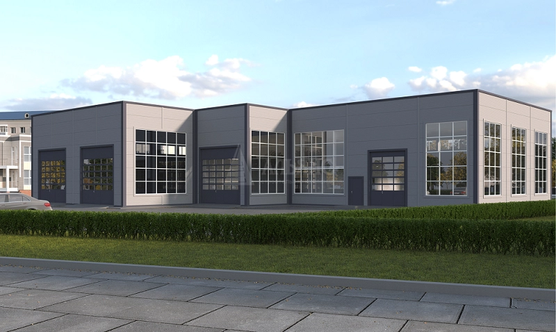 3D визуализация СТО из сэндвич-панелей - фото 1