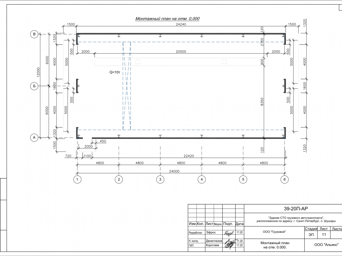 Планировка Грузовое СТО из сэндвич-панелей -  фото 4